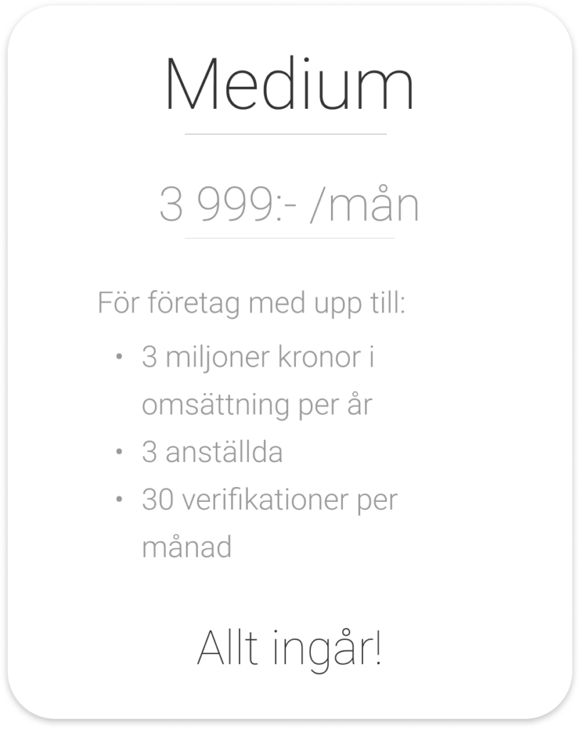Prislista redovisning för mellanstora företag bokföring
